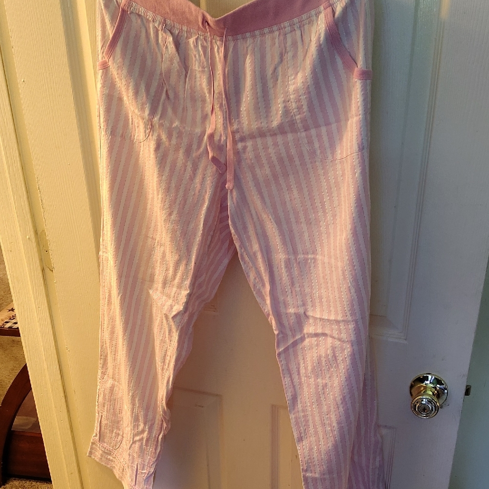Victoria's Secret Pink and White Striped Loungewear